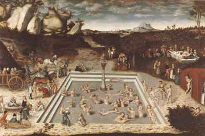 CRANACH, Lucas the Elder The Fountain of Youth (mk08) oil painting image